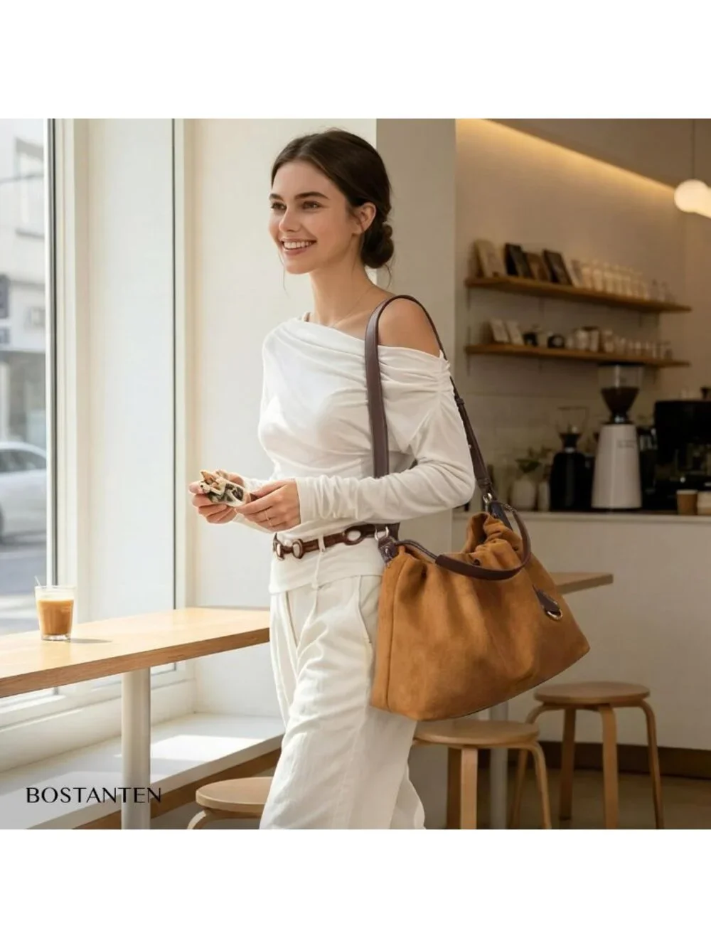 Slouchy Hobo Bag for Women - Soft Drawstring Shoulder Handbag & Crossbody Purse